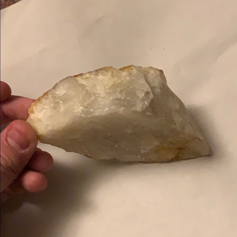 White quartz with clear quartz